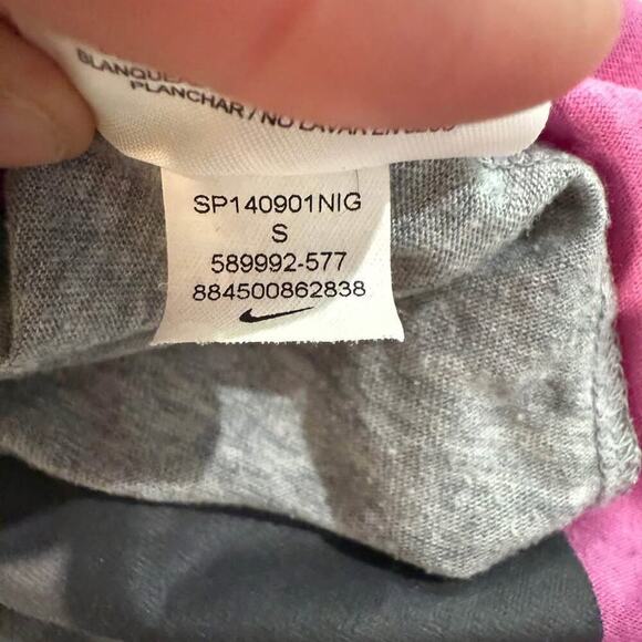 Nike Dri-Fit Blast Racerback Big Logo Athletic Tank Top Women's Small Gray/Pink - Picture 6 of 6